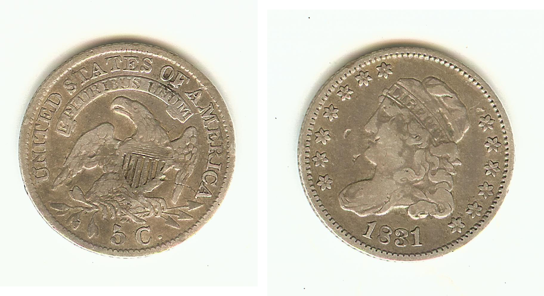 Etats-Uni 5 Cents 1831 TB+